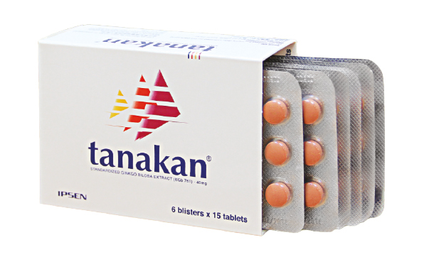 A box of Tanakan tablets